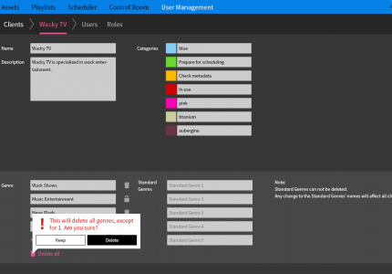 Late mockup of form for editing client, with open dialogue